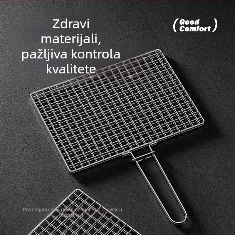 Nehrđajući čelični klips za ribu i mreža za roštilj, velika komercijalna mreža za roštilj ribu i povrće