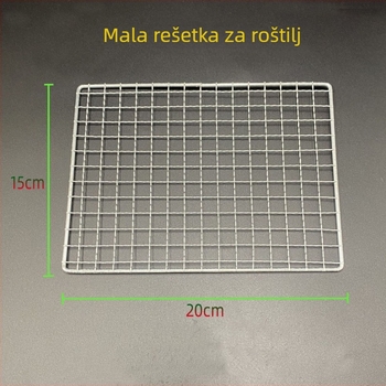 Jednokratna galvanizirana mreža za roštilj – pravokutna žičana mreža za ražnjiće