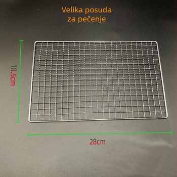 Jednokratna galvanizirana mreža za roštilj – pravokutna žičana mreža za ražnjiće