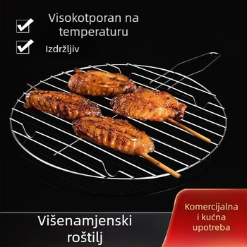 Klip za ribu od nehrđajućeg čelika za vanjsko roštiljanje, klip za mrežu i okrugli roštilj