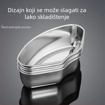 Nehrđajući čelik, četvrtasta mrežica posuda za parenje u obliku ventilatora, za kućnu uporabu; kompatibilno s kuhalom za rižu i parnim uređajima, kuhinjska posuda za kuhanje hrane i kutija za pohranu
