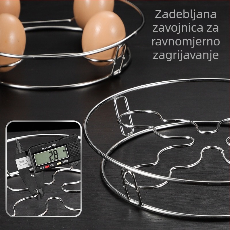 Set za kuhinju od nehrđajućeg čelika: stalak za lonac, podmetač za lonac, mreža za paru, kuhalo za jaja, zaštita od opeklina, toplinska izolacija, višefunkcionalno
