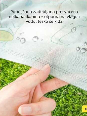 Jednokratna podloga za piknik s dvostrukim slojem tiska, za putovanja i vanjsku upotrebu, pogodna kao stolnjak za restorane i hotele