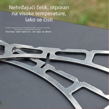 Križni stalak od nehrđajućeg čelika za parenje, za kampiranje i kuhanje, prijenosni držač lonaca i posuda za paru