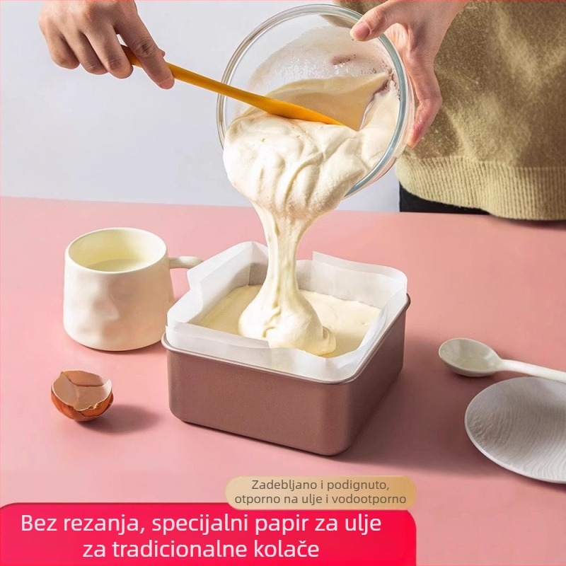 Šest-inčni kvadratni pleh za pečenje s papirom za upijanje masnoće za tradicionalne kalupe za kolače