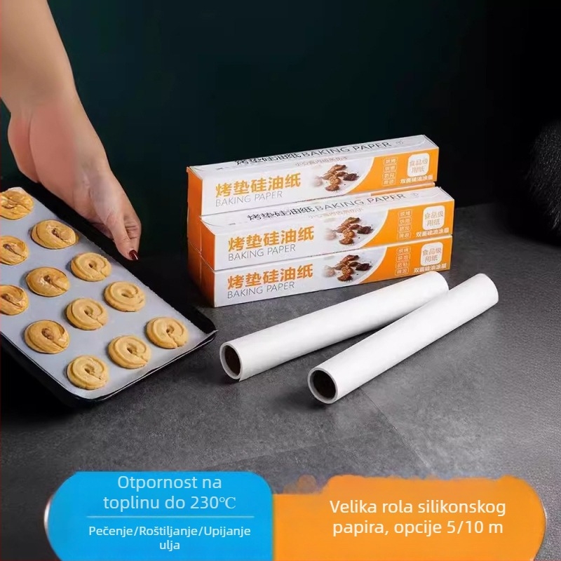 Papir za pečenje sa silikonskim premazom – ne lijepi, kuhinjski papir za kolače i pečenje