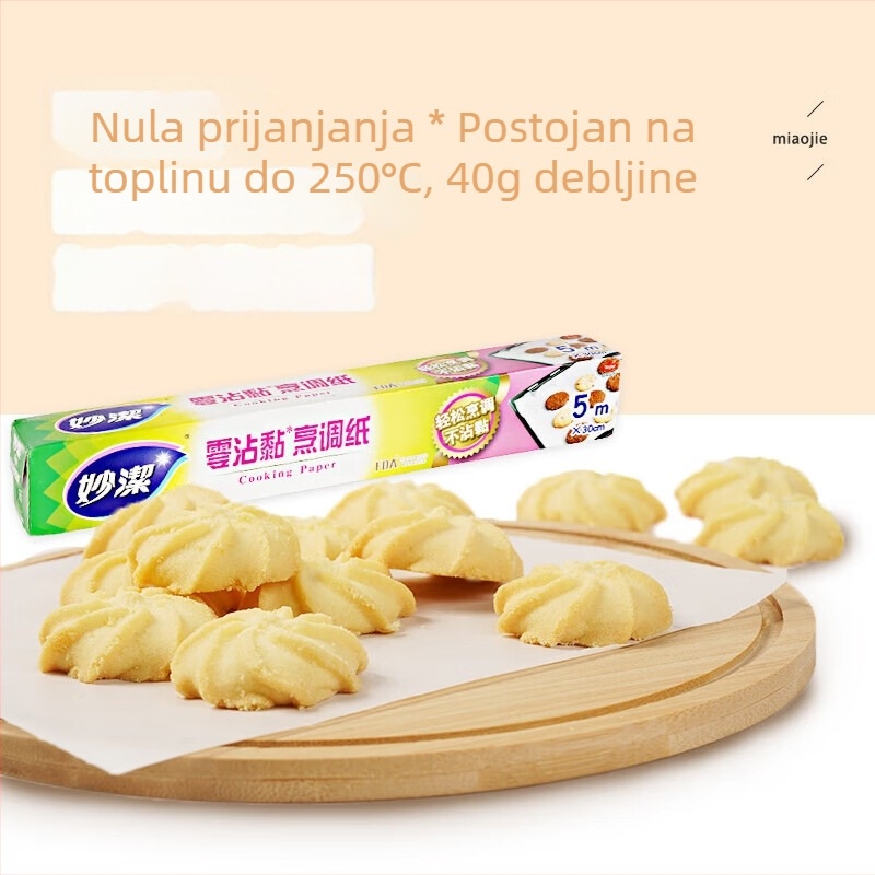 Miaojie papir za pečenje sa silikonskim premazom, neprijanjajući za pećnicu, mikrovalnu i podloga za zračnu fritu