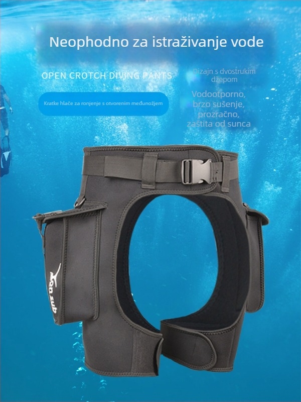 Yon Sub 2.5mm neopren ronilačke šortovi za odrasle – unisex, s podijeljenim spremnicima za pohranu