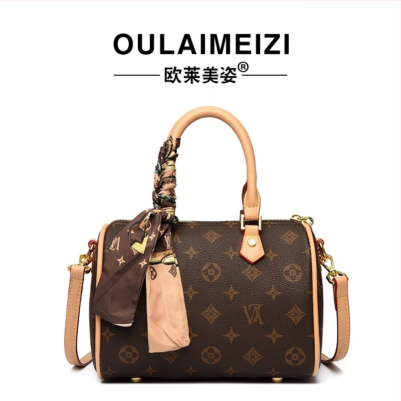 2025 nova ženska torba, luksuzan dojam, euroamerički retro Boston stil, svestrana za ramenu i crossbody