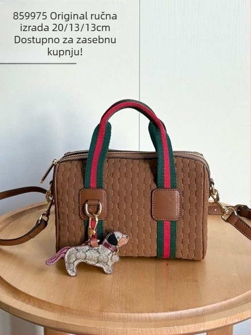 Velur Boston torba — univerzalna ženska torba za ruku, preko ramena ili crossbody, velika kapaciteta