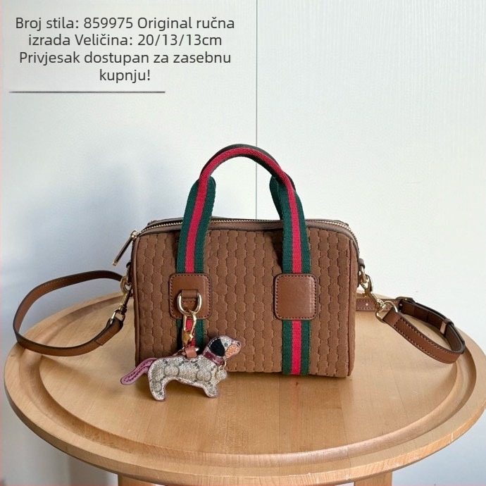 Velur Boston torba — univerzalna ženska torba za ruku, preko ramena ili crossbody, velika kapaciteta