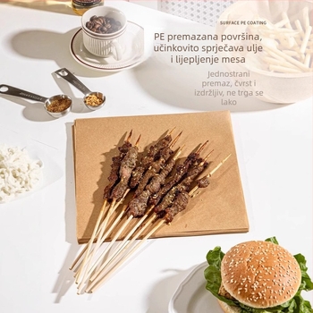 Kraft papir otporan na masnoću za pećnicu i pečenje, jednokratna podloga za upijanje ulja na roštilju