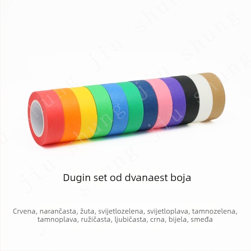 Maskirajuća traka od crepe papira, ultra-tanka, bez ostataka pri kidanju, višestruka namjena za umjetnost i DIY