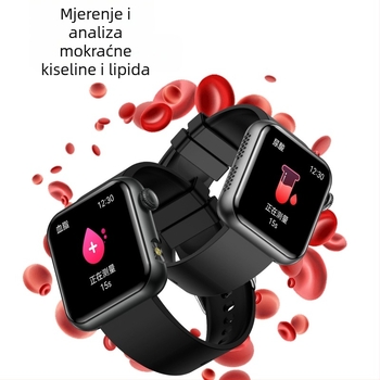 Pametni sat s Bluetooth pozivima, glasovnim asistentom, praćenjem otkucaja srca i tjelesne temperature, mikro zdravstveni pregled, mjerenje mokraćne kiseline i lipida TK50
