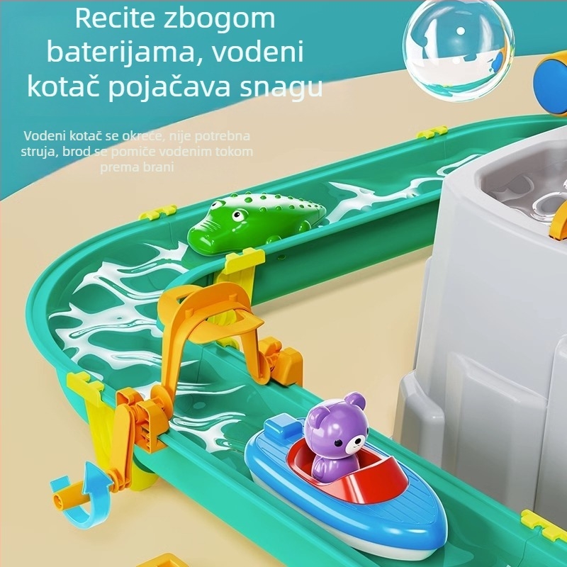 Dječji set igračaka za vodu i pijesak za unutarnju i vanjsku upotrebu, s temom riječnog kopanja