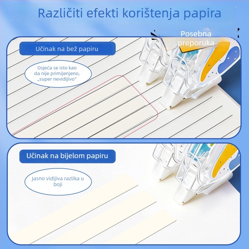 Bež korekcijska traka, nevidljiva, visok kapacitet, jednostavan dizajn, elegantna za djevojke