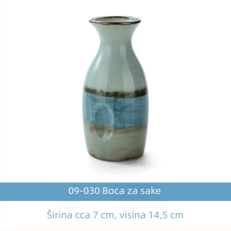 Porcelanski set za sake s kanom i čašicama u japanskom Izakaya stilu, dispenser za porcije
