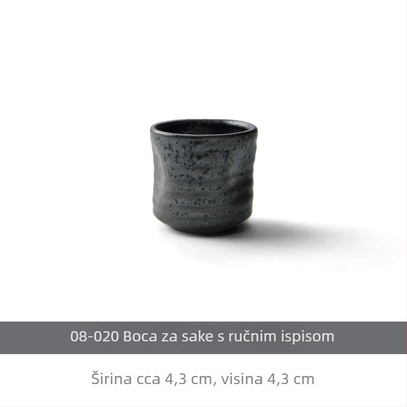 Porcelanski set za sake s kanom i čašicama u japanskom Izakaya stilu, dispenser za porcije