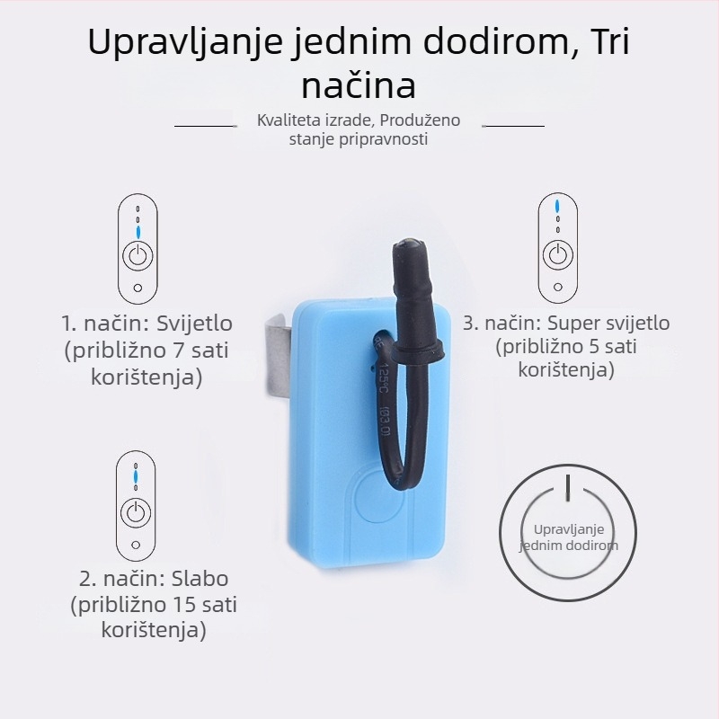 USB punjiva alatka za čišćenje uha sa svjetlom na prst