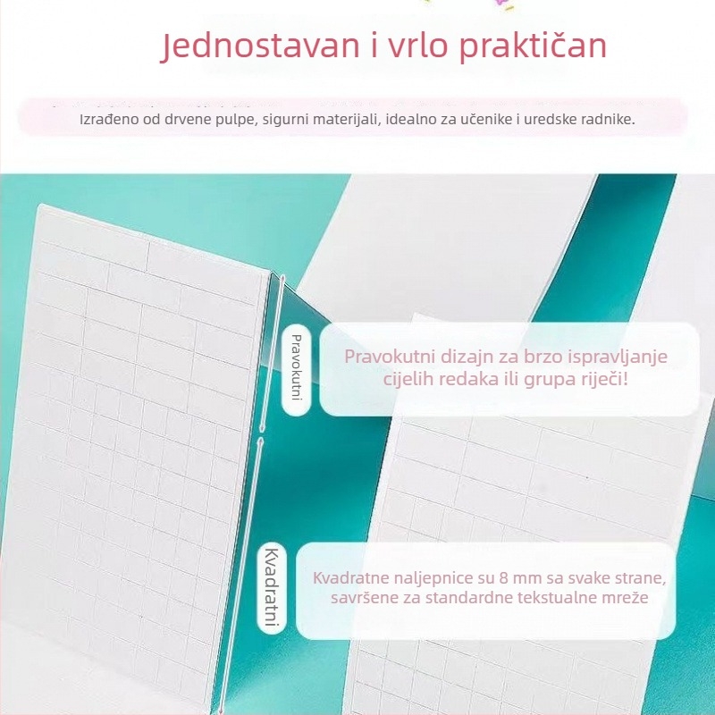 Samoljepljive korekcijske naljepnice s karikaturama za učenike, velike kapacitete, izdržljive