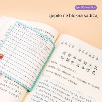 100 listova kartica za pred-ucenje kineskih znakova za osnovnu školu, dvostrano samoljepljivi papir s mrežom za kaligrafiju, 100 g
