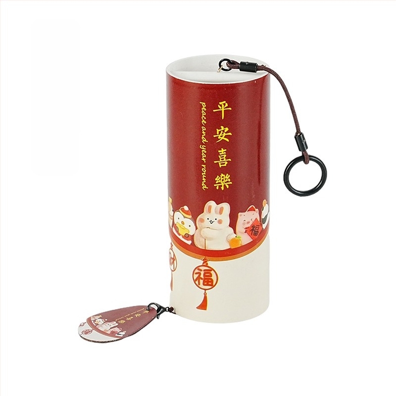 Zvončić za vjetar od bambusa, japanskog stila, ručno upravljan mehanizam, retro dizajn, za meditaciju i zvučnu terapiju