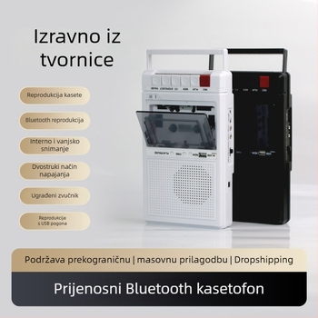 Prijenosni retro kazetofon i snimač, sve-u-jednom, USB