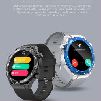 TB71 Bluetooth pametni sat s mjerenjem otkucaja srca, krvnog tlaka i zasićenja kisikom, vodootporan sportski sat s Bluetooth pozivima, Android kompatibilan