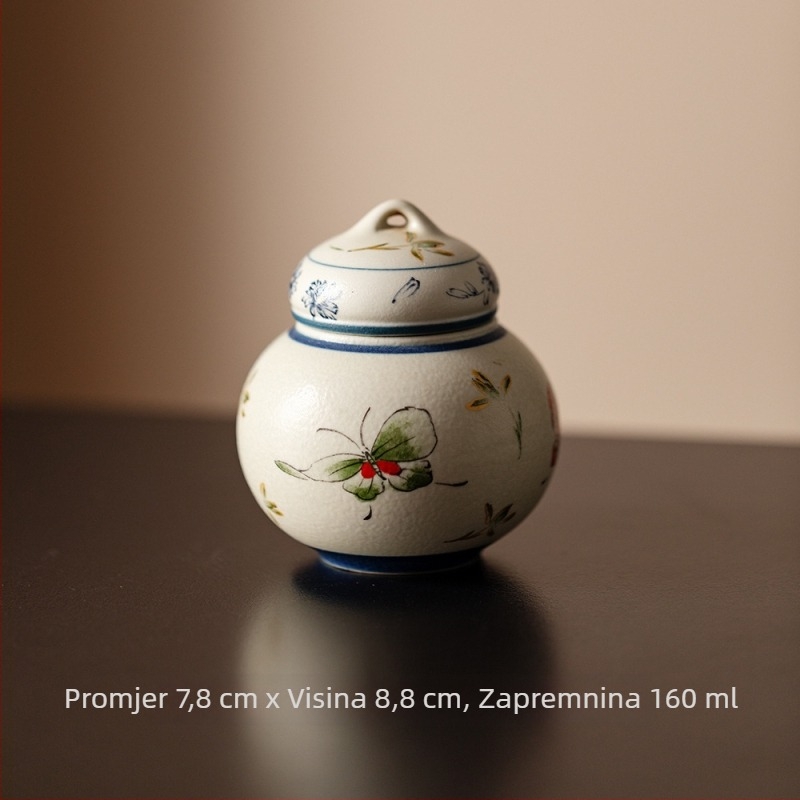 Antikni Kung Fu čajni set s dizajnom ružičaste leptir-orkideje, uključuje gaiwan, čajne šalice i keramički čajnik — cjeloviti luksuzni set za čajnu sobu