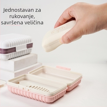 Zidna kvadratna kutija sapuna za putovanje sa poklopcem – debeli dizajn za kupaonicu