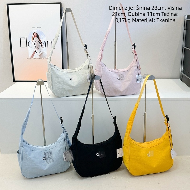 Ženska torbica za rame u joga stilu, crossbody dumpling torba, moderan mali kvadratni oblik s velikim kapacitetom za svakodnevnu upotrebu