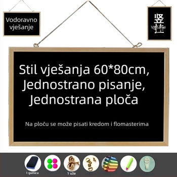 Drvena magnetska dvostrana ploča 60 × 80 cm za dječje crtanje i uredske bilješke