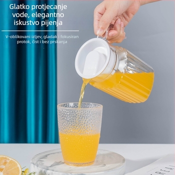 Akrilna karafa s prugama, plastična karafa za hladnu vodu, osmerokutnog oblika, za čaj i napitke, otporna na visoke temperature