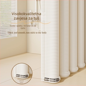 Vodootporna zavjesa za tuširanje, otporna na plijesan, brzo se suši, za odvajanje suhe i mokre zone u kupaonici.