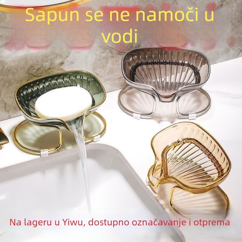 Kutija za sapun i stalak za odlaganje sapuna, kućna upotreba, bez bušenja, elegantan odvodni stalak za sapun