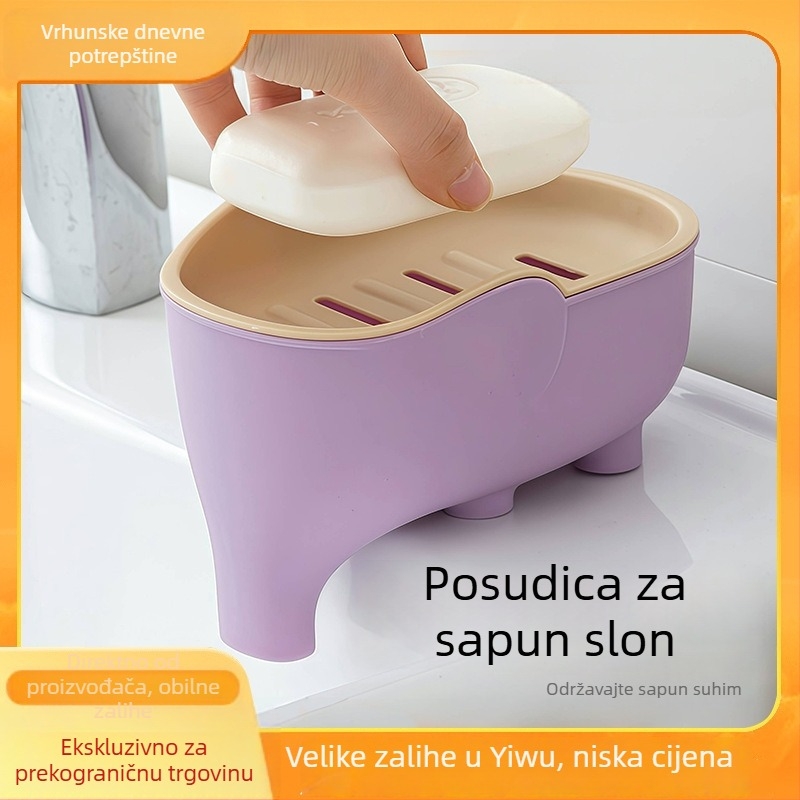 Sapunica za kupaonicu s dizajnom slona, odvodna na ploču