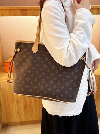 ML Monlisa vintage tote torba, urbani minimalistički stil, ženska PVC torba, velika, oblik kanta, jesenska 2024 kolekcija