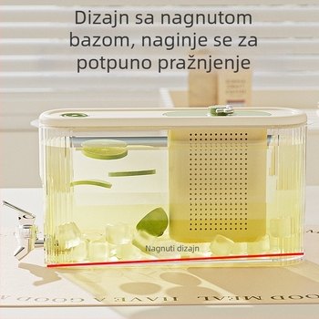 Plastični vrč za vodu s mlaznicom i poklopcem, velika kapaciteta, otporna na visoke temperature, za voćne čajeve i napitke