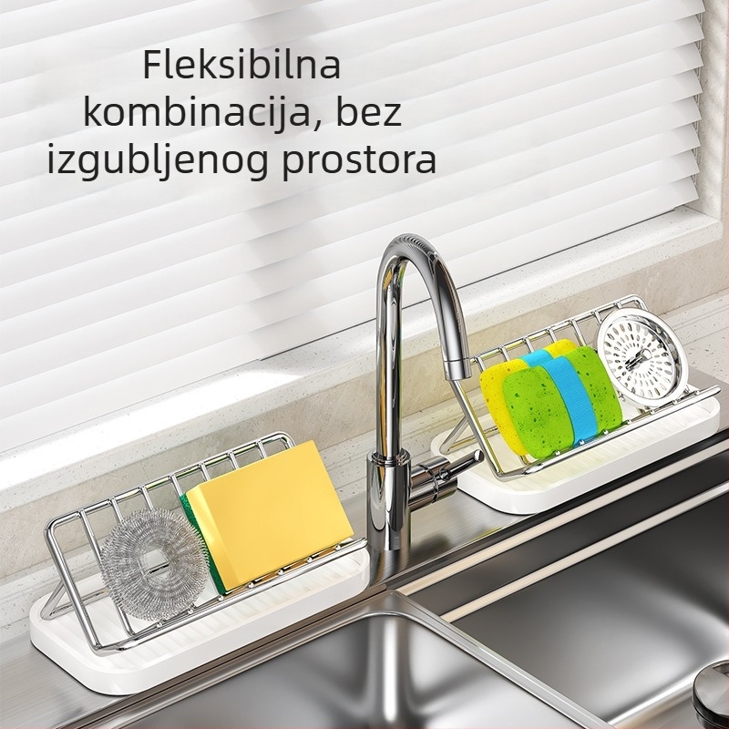 Novi držač sapuna od nehrđajućeg čelika za kućnu upotrebu, kreativni stalak za odvod sapuna na ploču kupaonice