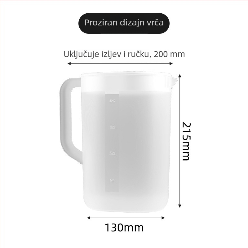 Velika karafa za vodu za studenu upotrebu, plastična karafa za vodu, bokal za hladno maceriranje čaja