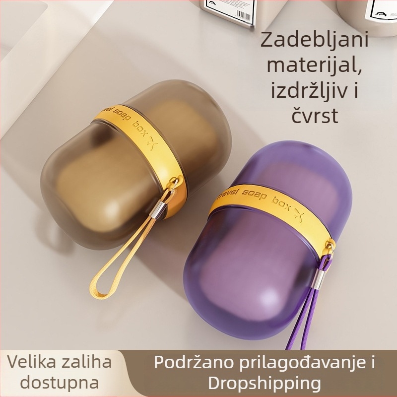 Prijenosna kutija za sapun za putovanja, kompaktna kutija s poklopcem i odvodom, premium lagani dizajn, PP materijal