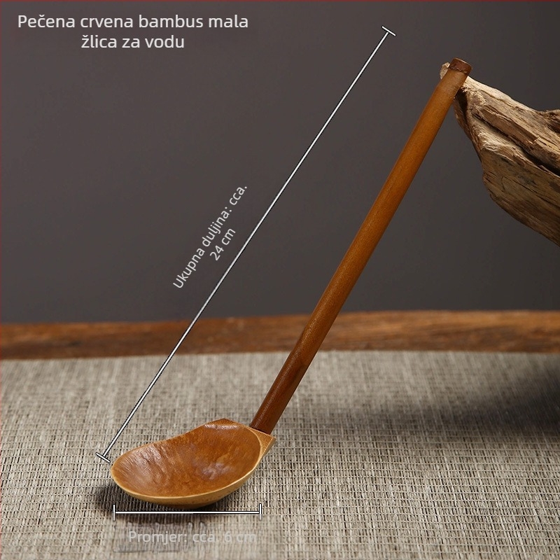 Bambusna čajna žličica s dugim držalom i žlica za vodu za čajnu ceremoniju