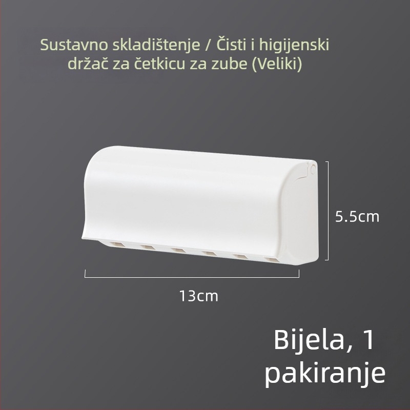 Zidni držač za pastu s klipom, japanskog stila, bez bušenja, za kupaonicu, za pastu i sredstvo za čišćenje lica