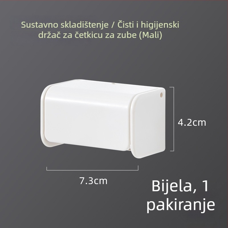 Zidni držač za pastu s klipom, japanskog stila, bez bušenja, za kupaonicu, za pastu i sredstvo za čišćenje lica