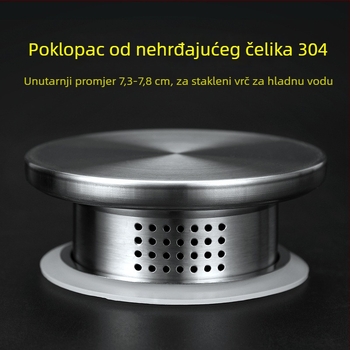 PP poklopac za hladnu vodu za kanu s filtrom od 304 nehrđajućeg čelika, prugasti dizajn