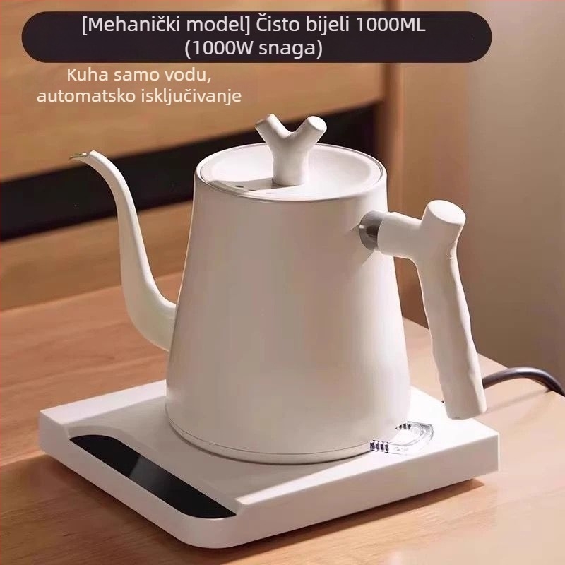 Električna kanvica za kavu s gooseneck izljevom, 304 nehrđajući čelik, kontrola temperature