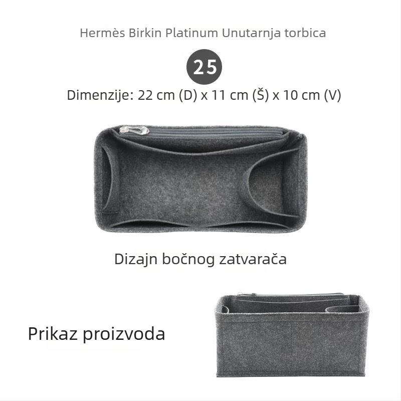 Izuzetno lagani unutarnji organizator za Hermès Birkin Platinum torbu, model 253035