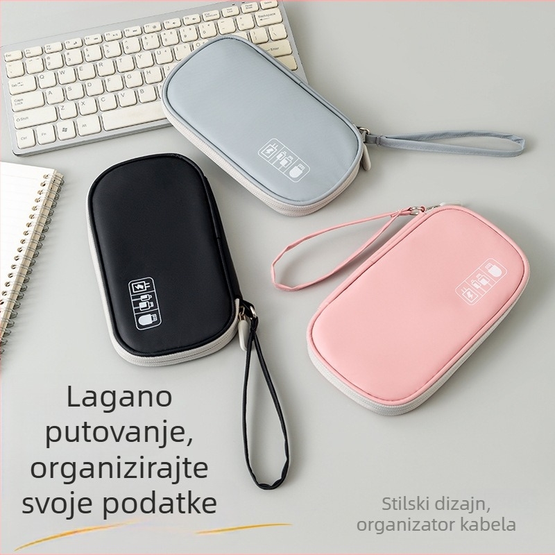 Torba za pohranu kablova i slušalica s velikim kapacitetom za putovanja