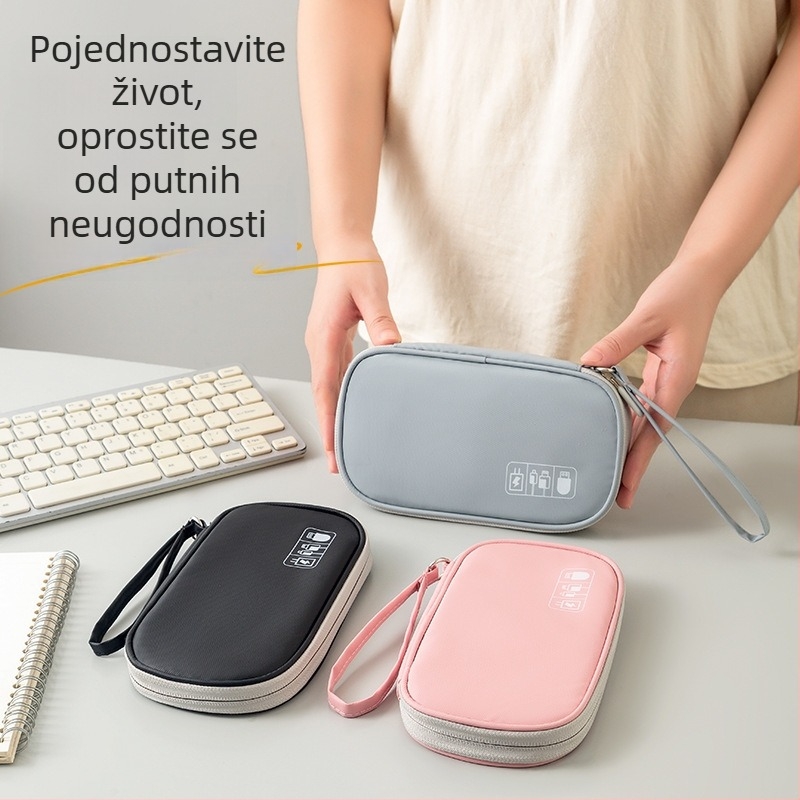 Torba za pohranu kablova i slušalica s velikim kapacitetom za putovanja