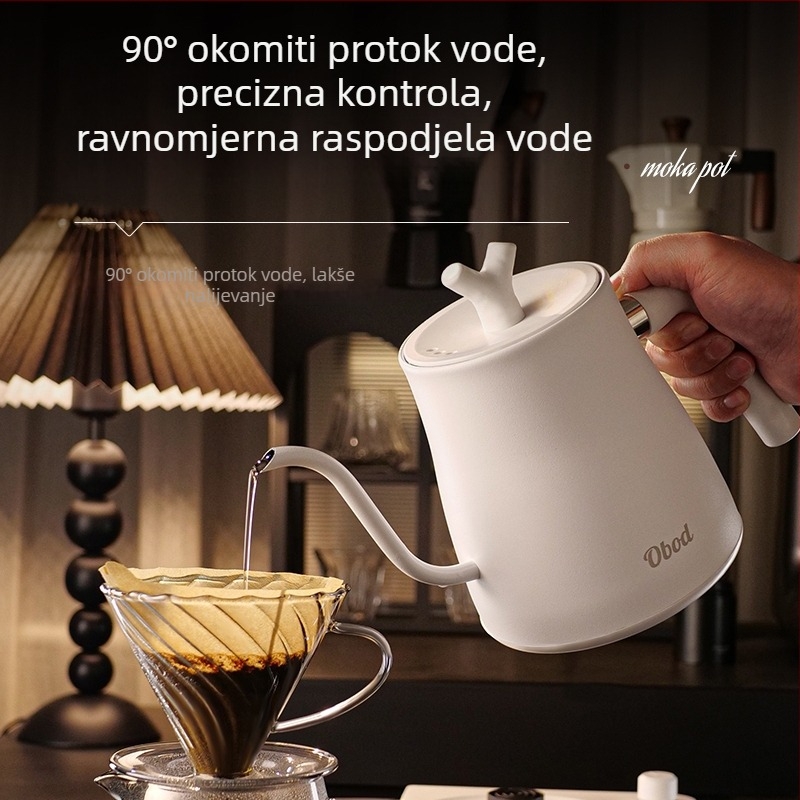 Električna kanvica za prelijevanje od 304 nehrđajućeg čelika s prilagodljivom temperaturom, za kavu i Kung Fu čaj
